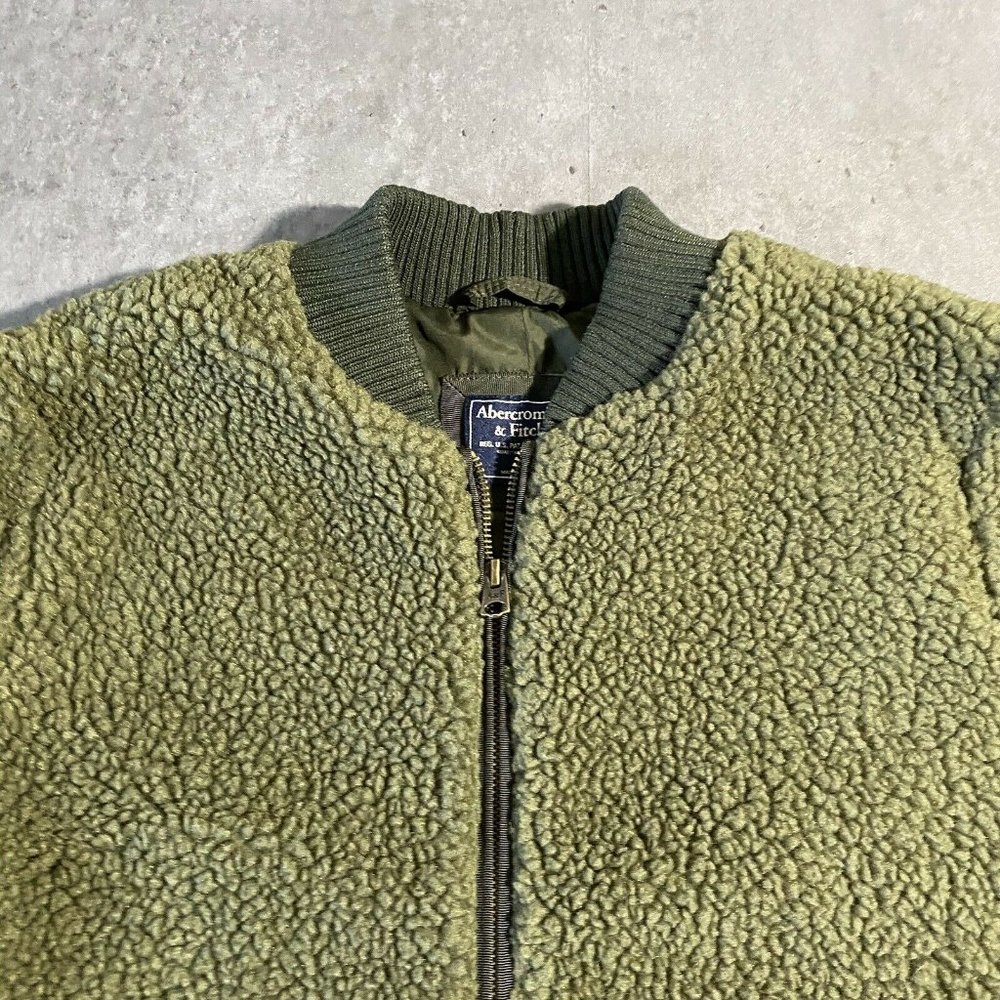 Abercrombie & Fitch deep pile Fleece Jacket Medium - Picture 3 of 7